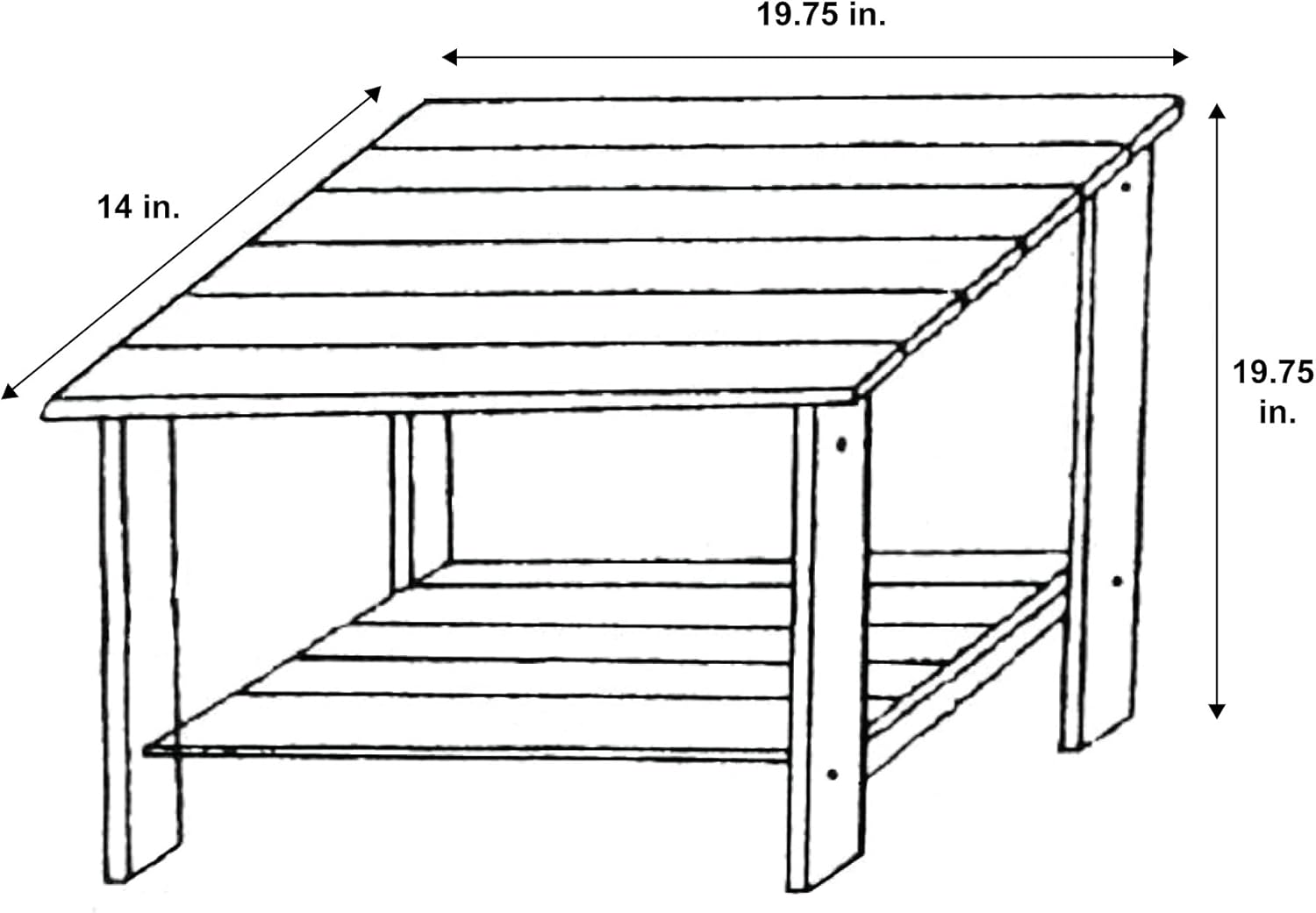 Shine Company 4114EW Indoor/Outdoor Rectangular Hydro-TEX Finish, Eggshell White Side Table : Garden & Outdoor