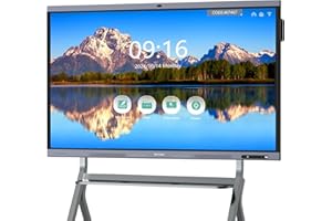Dornium 75-Inch Smart Board for Classroom, Office Hybrid Work, Interactive 4K Touchscreen Digital Whiteboard with AI Camera 8 Array Mics, Octa-Core Processor, 8GB RAM + 128GB Storage, Android 13 OS