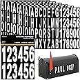 Mailbox Numbers for Outside, H2MTOOL 12 Sheets 3 inch 0-9 A-Z Vinyl Self Adhesive Address Numbers Letters Stickers for House 