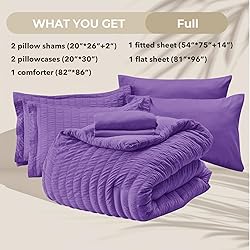 HYMOKEGE Dark Purple Full Size Comforter Sets
