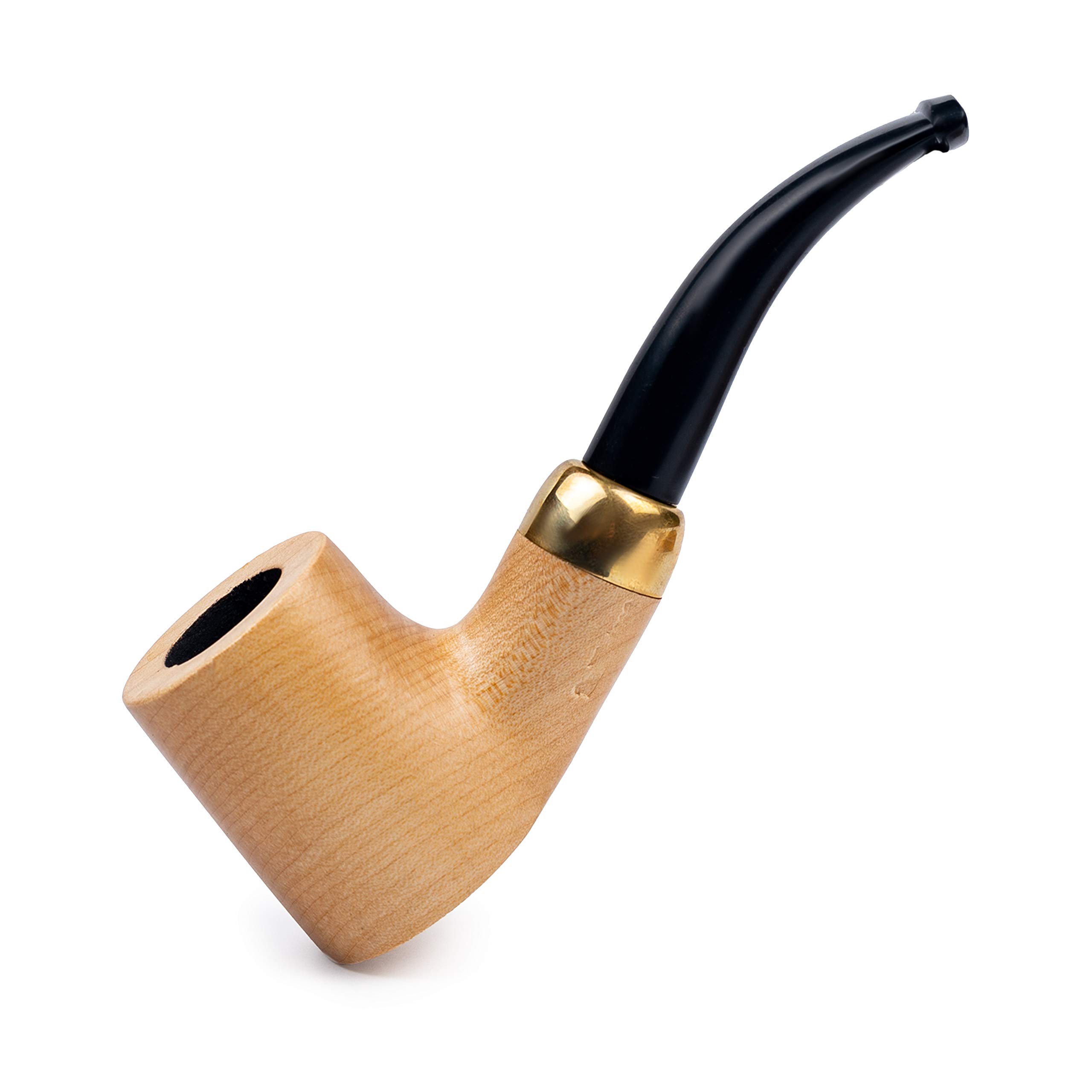 Dr. Watson - Tobacco Pipe, classic Cherrywood shape, Handcrafted from Maple Wood, Fits 9mm Filter (Natural) โ image 1