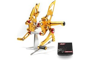 Arashi(Version 2.0) Adjustable Rearsets for KAWASAKI Ninja 300 EX300B ABS / EX300A/ EX300 ABS/ EX300A / SE 2013-2017 Motorcycle Accessories Foot Pegs Footrests Rear Set Gold 2009 2014 2015 2016