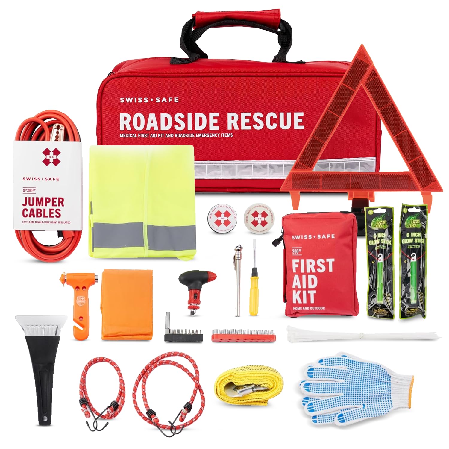 Swiss Safe 2-in-1 First Aid Kit for Car, Travel