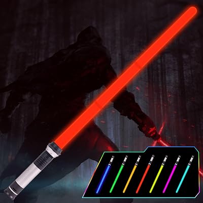 OSDUE Light Up Saber with Sound 7 Color Retractable LED Sword Toy Kids Teens