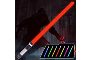 OSDUE Light Up Saber with Sound, 7 Colors Retractable Lightsaber for Kids, Boys Lightsaber Sword Toy Party Favor for Adult Kids Cosplay, Dress Up Party, Metroid and Warrior (1 Pcs)