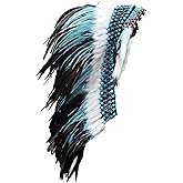 The World of Feathers Native American-Style Feather Headdress – Handmade for Festivals & Costumes