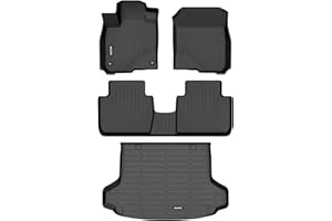 Binmotor-for Honda HR-V(Include Hybrid) 2023-2026/Acura ADX 2025-2026 All Weather Floor Mats Cargo Liner Set, Heavy Duty Car Floor Liners HR-V TPE Waterproof Full Set, for HRV Accessories