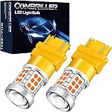 Combriller 3157 LED Bulb Amber Yellow Super Bright, 3056 3156 3057 3157 led bulb for led reverse lights turn signal bulb brak
