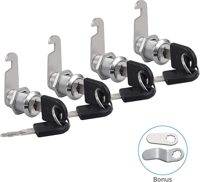 Rhinoco 4Pcs Cam Lock 25mm Locks Zinc Alloy Drawer