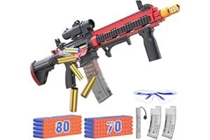 EagleStone Automatic Realistic Toy Gun for Boys, Shell Ejecting Foam Blaster for Kids Ages 8-12,Sniper Rifle,2 Magazines,150 Darts,30 Shells, Electric Machine Guns Toys for Adults Birthday Xmas Gifts