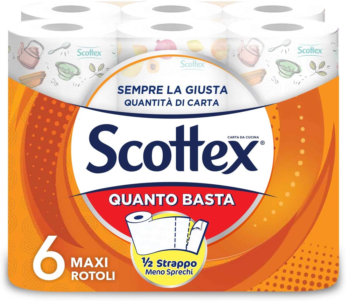 Scottex Küchenrollen Quanto Basta, 6 Maxi Rollen