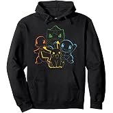 Pikachu Charmander Bulbasaur Squirtle Kanto Circle Pullover Hoodie