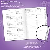 Legend Planner Address Book with Alphabetical Tabs – Purple Medium view 3