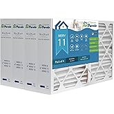 16x25x4 HIGH CAPACITY Furnace Filter | AirPurete AP- 3M16254 | Actual Size 15 1/2" x 24 1/2" x 3-3/4" | MERV 11 | Pack of 4 |