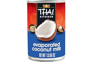 Thai Kitchen Coconut Milk, Evaporated, No Artificial Colors or Preservatives, Non-Dairy Alternative to Evaporated Milk, For Dairy Free Desserts, Soups, Sauces, and Beverages, 13.66 fl oz