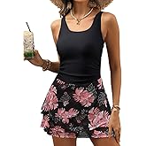 VIMPUNEC Women One Piece Swim Dress Swimsuit Tummy Control Modest Swim Skirt Bathing Suit