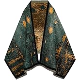 EXTREE Scarfs for Women Pashmina Silky Shawl Wrap for Evening Dressing Blanket Open Front Poncho Cape