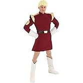 Adult Futurama Zapp Brannigan Costume & Wig | Futurama TV Show Character Cosplay Dress-Up Outfit