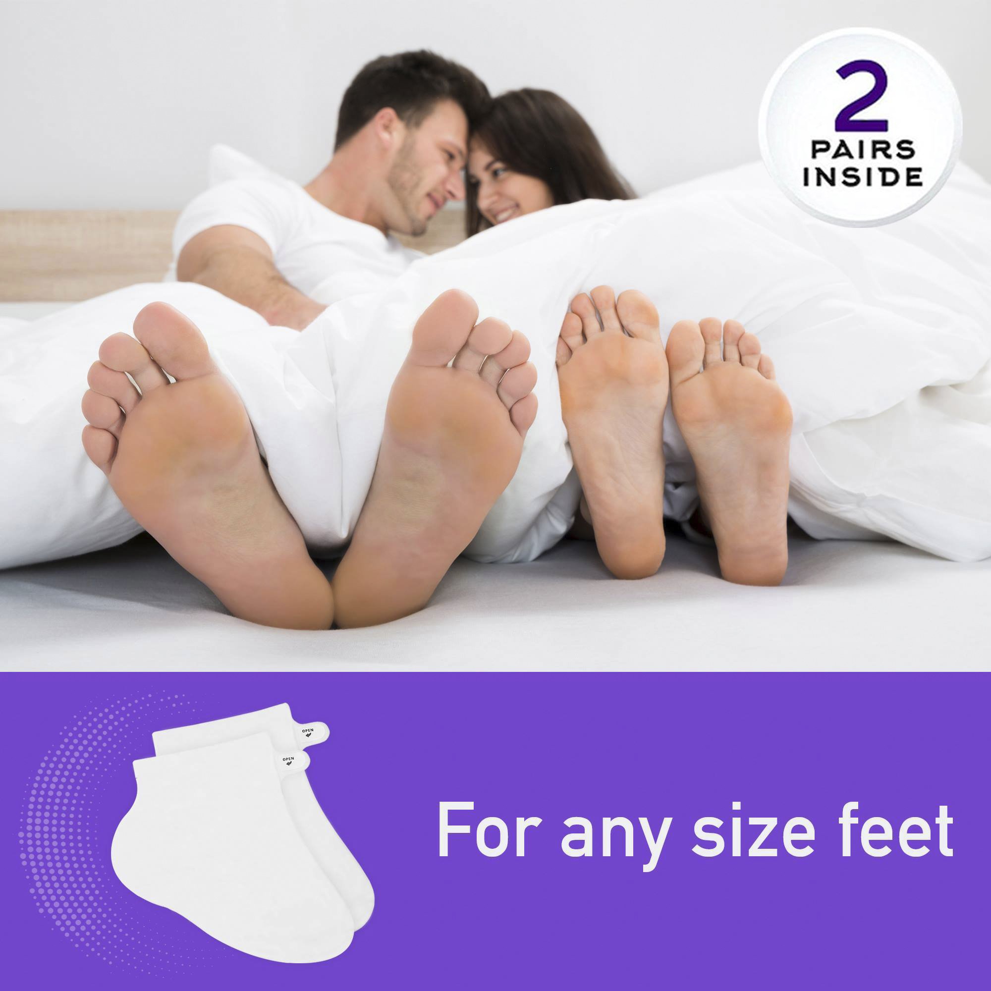 Exfoliating Foot Peel Mask - 2 Pairs of Booties for Smooth and Soft Feet - Peeling Away Rough Heels Dead Skin Cells and Calluses - Lavender Scented Natural Formula for Silky Soft Feet