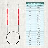 KnitPro Zing Fixed Circular Needles 40" 100cm 9.00mm Aluminum view 4
