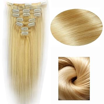 Amazon Com 100 Remy Human Hair Bleach Blonde 20 Inches 70g Long
