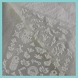 CESTSIREN Whtie Nail Stickers, Vintage Totem Nail