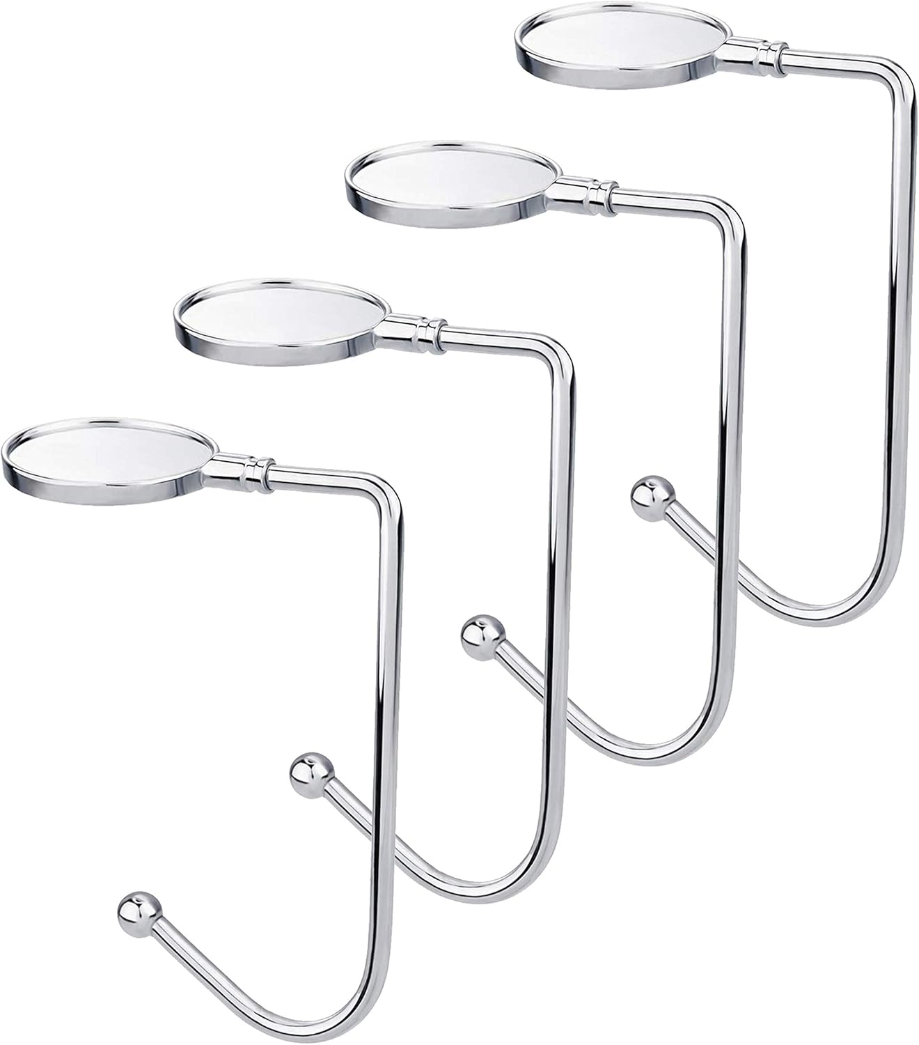 Stockings & Holders - Komotu 4 Pieces Christmas Stocking Holders Mantel Hooks Hanger Christmas Safety Hang Grip Stockings Clip for Christmas Party Decoration, Silver