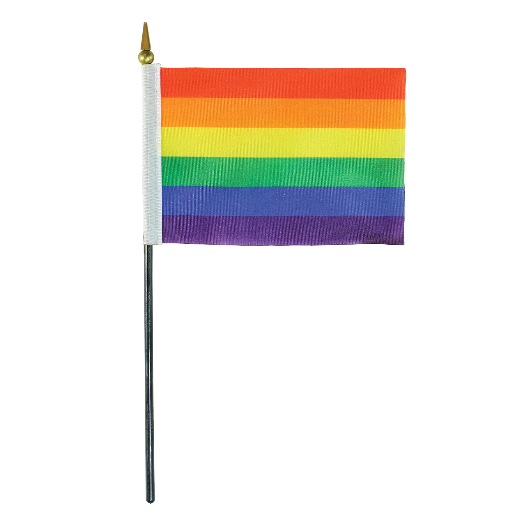 In the Breeze 12 Piece Rainbow Stick Flag, 4" x 6"