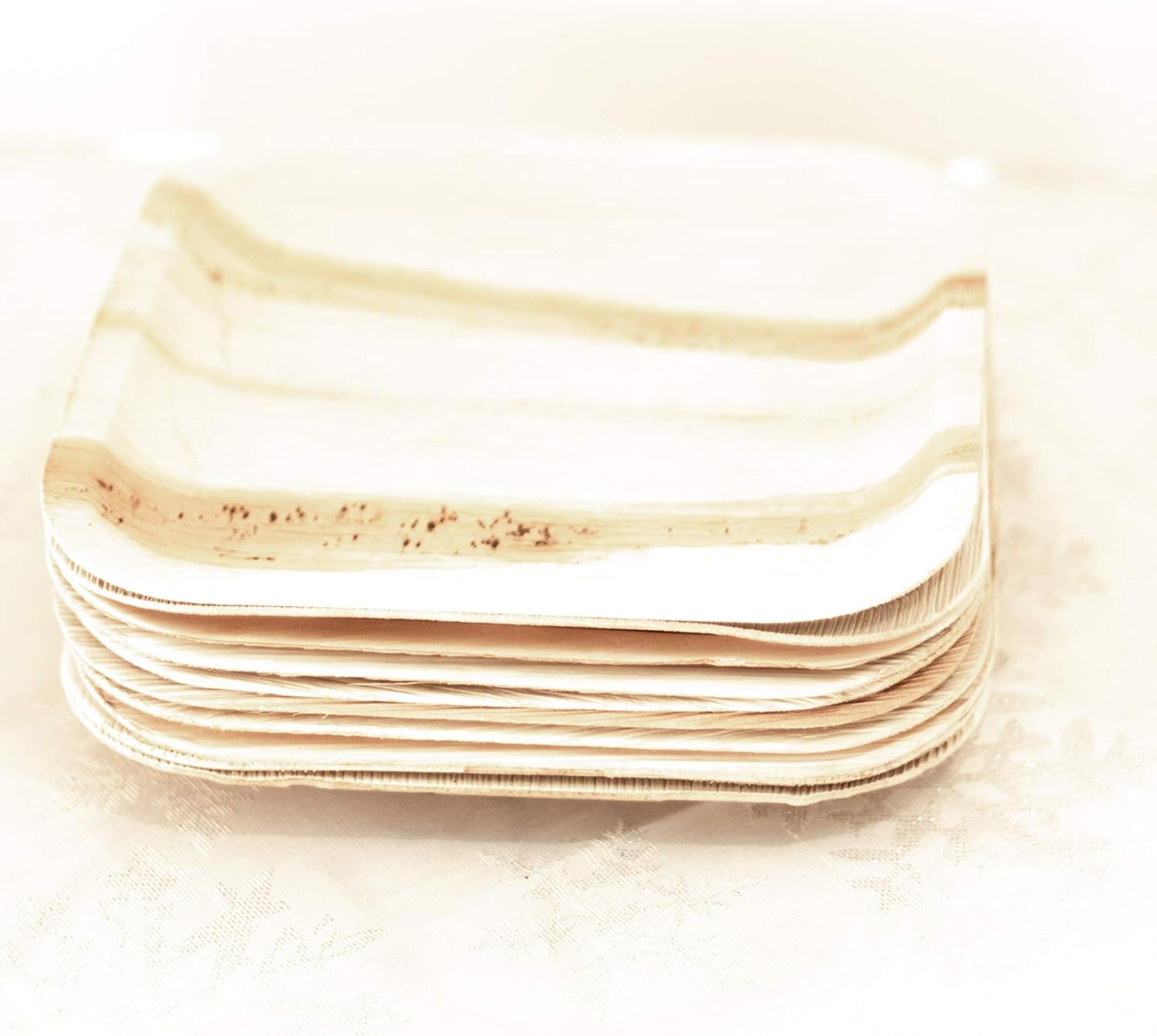 50 8" Disposable Square Palm Leaf Plates + 100 Cutlery (50 Forks, 50 Knives) - Better Than Bamboo or Wood Plates. Heavy Duty, 100% Compostable & Biodegradable Eco Friendly Party Plates (8 inch): Kitchen & Dining