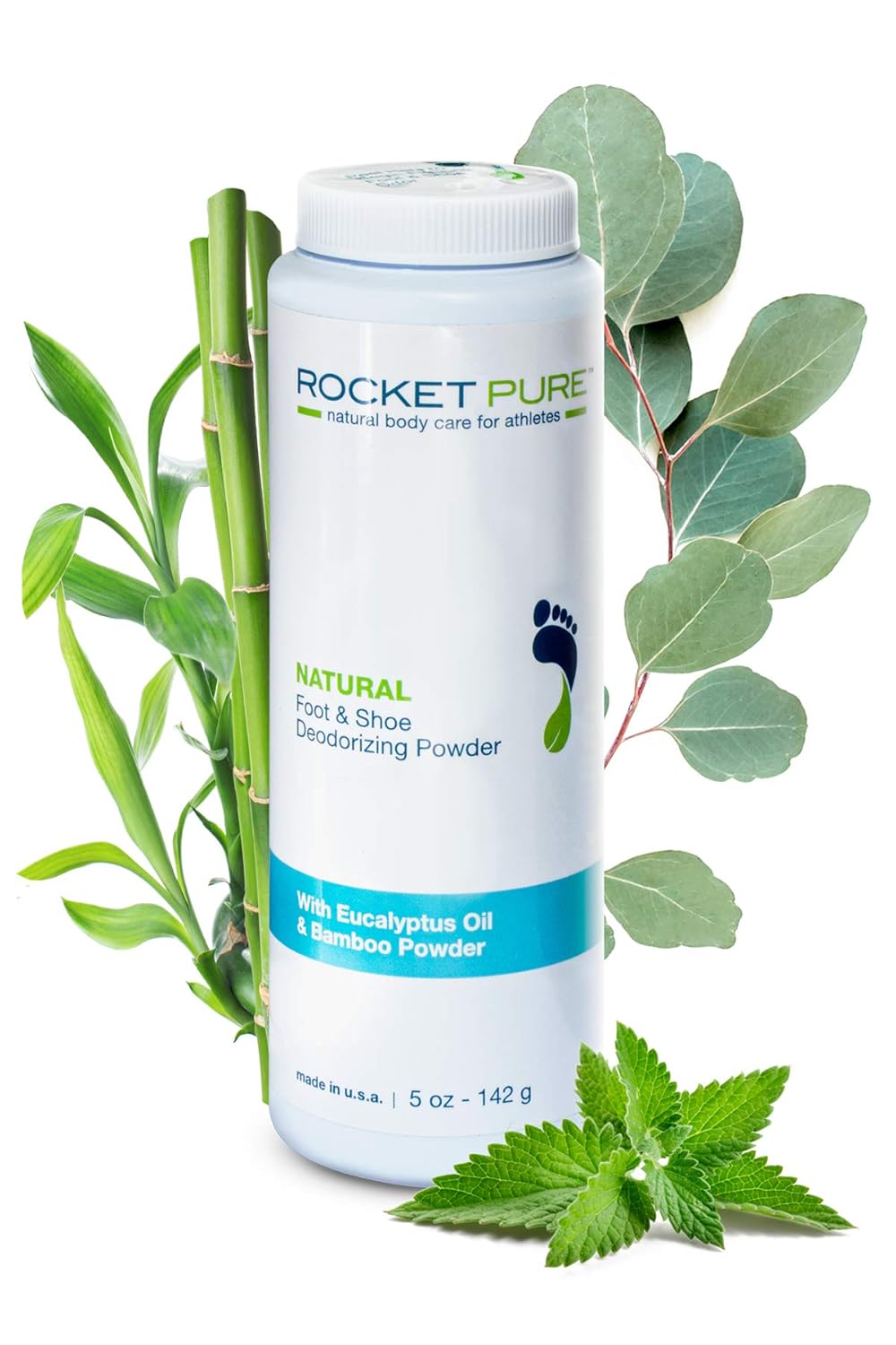 Natural Foot & Shoe Odor Eliminator Powder - For Athletes, Men, Women & Kids | Remove, Control & Prevent Smell from Feet & Shoes with Powerful Essential Oils - 5oz Bottle - Eucalyptus : Beauty