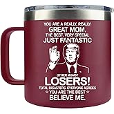 MFGNEH Mothers Day Gifts for Mom,Mom Birthday Gifts,Mother Gift for Christmas, Gift for Mama from Daughter,Son,Kids,New Moms for Women,Thank You Mother,14oz Red Tumbler Mug