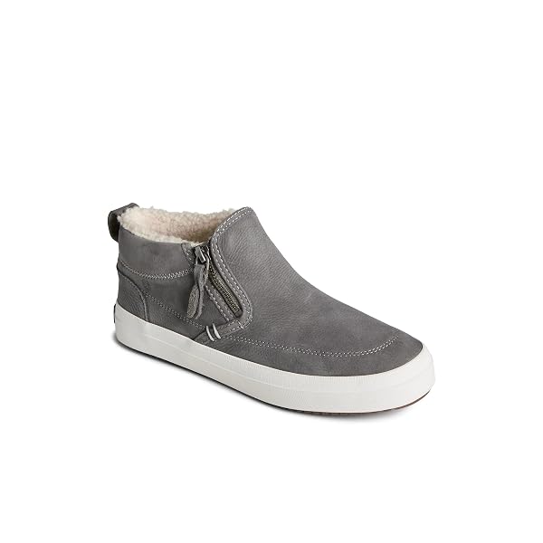 SPERRY WOMEN’S CREST LUG SIDE ZIP SNEAKER, GREY, 6
