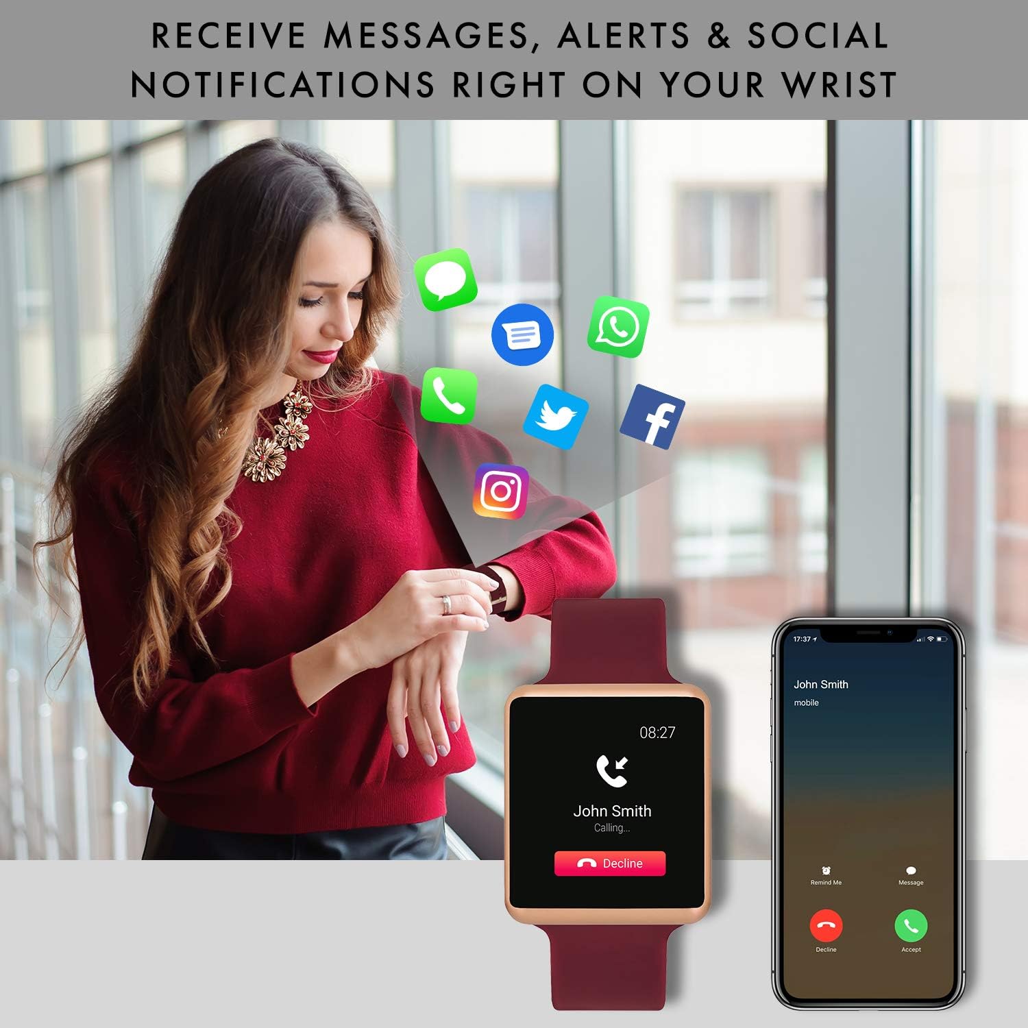 itouch red smart watch