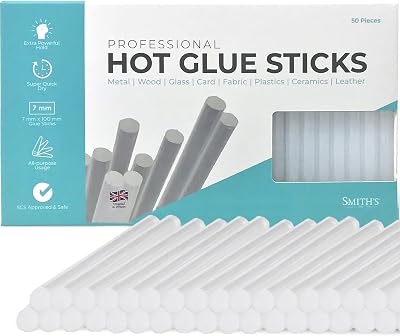 Smith’s Professional 7mm x 100mm Glue Sticks 50 Pack Clear EVA RoHS Certified