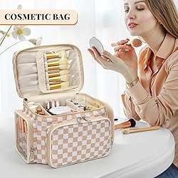 Large Makeup Bag, Portable Travel Makeup Bag