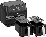 EMtronics EMAFDD9L Dual Air Fryer 9L 8 Pre-Set Menus 1750W Black view 2