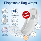 Pet Soft Male Dog Nappies 12 Count Disposable Wraps 30-48 cm Waist view 3