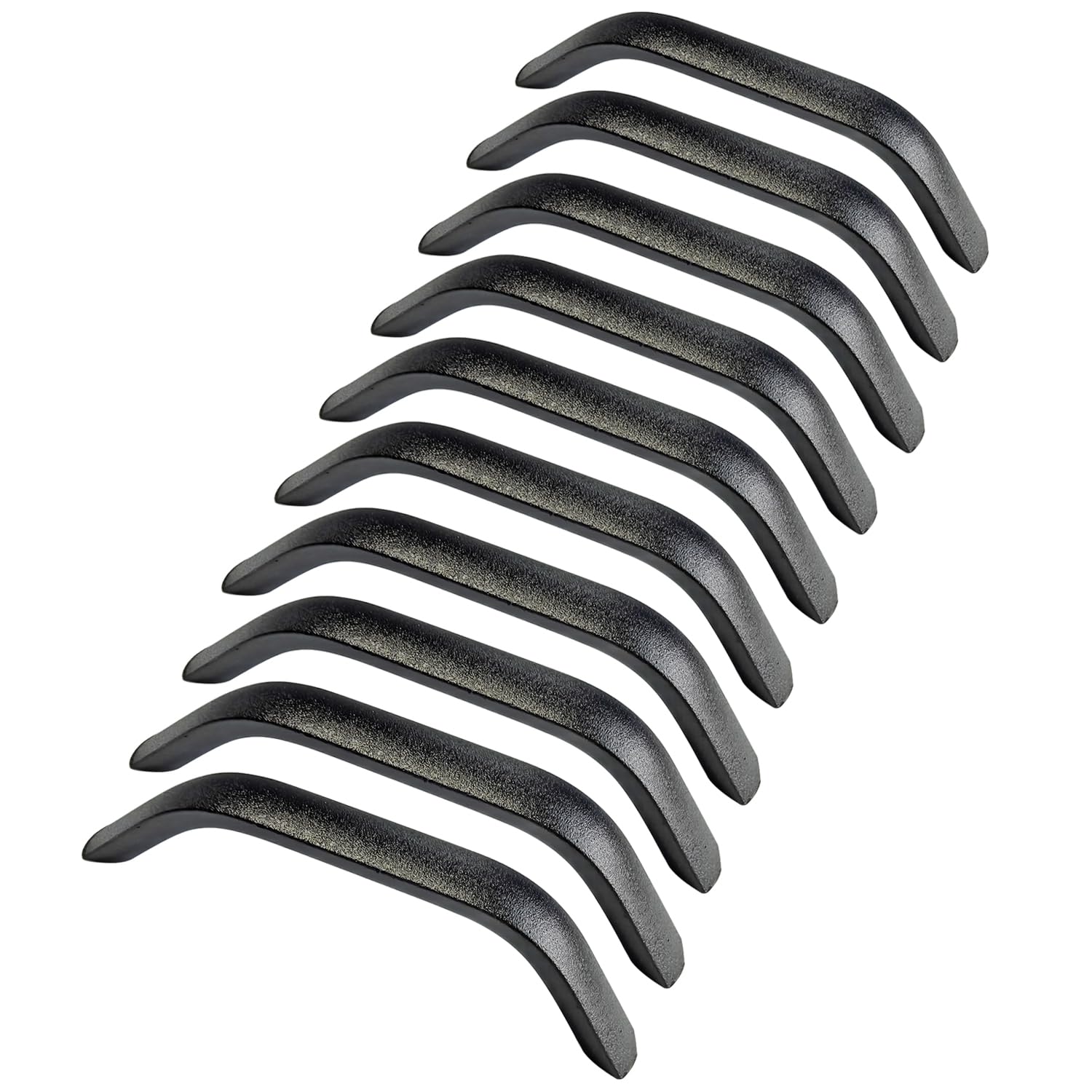 Qrity Pack of 10 Black Kitchen Cupboard Handles, 160 mm Hole Centers, 175mm Long Bow Pulls, Modern Furniture Drawer Pull Handle