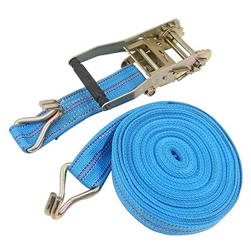 Generic 2.2 x 39ft Car Truck Cargo Luggage Ratchet Ratcheting Tie Down Strap Blue