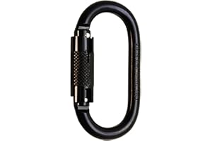 Fusion Climb Ovatti Steel Auto Lock Oval-Shaped Carabiner/Heavy Duty, Construction, 25kN/nonlocking Carabiner