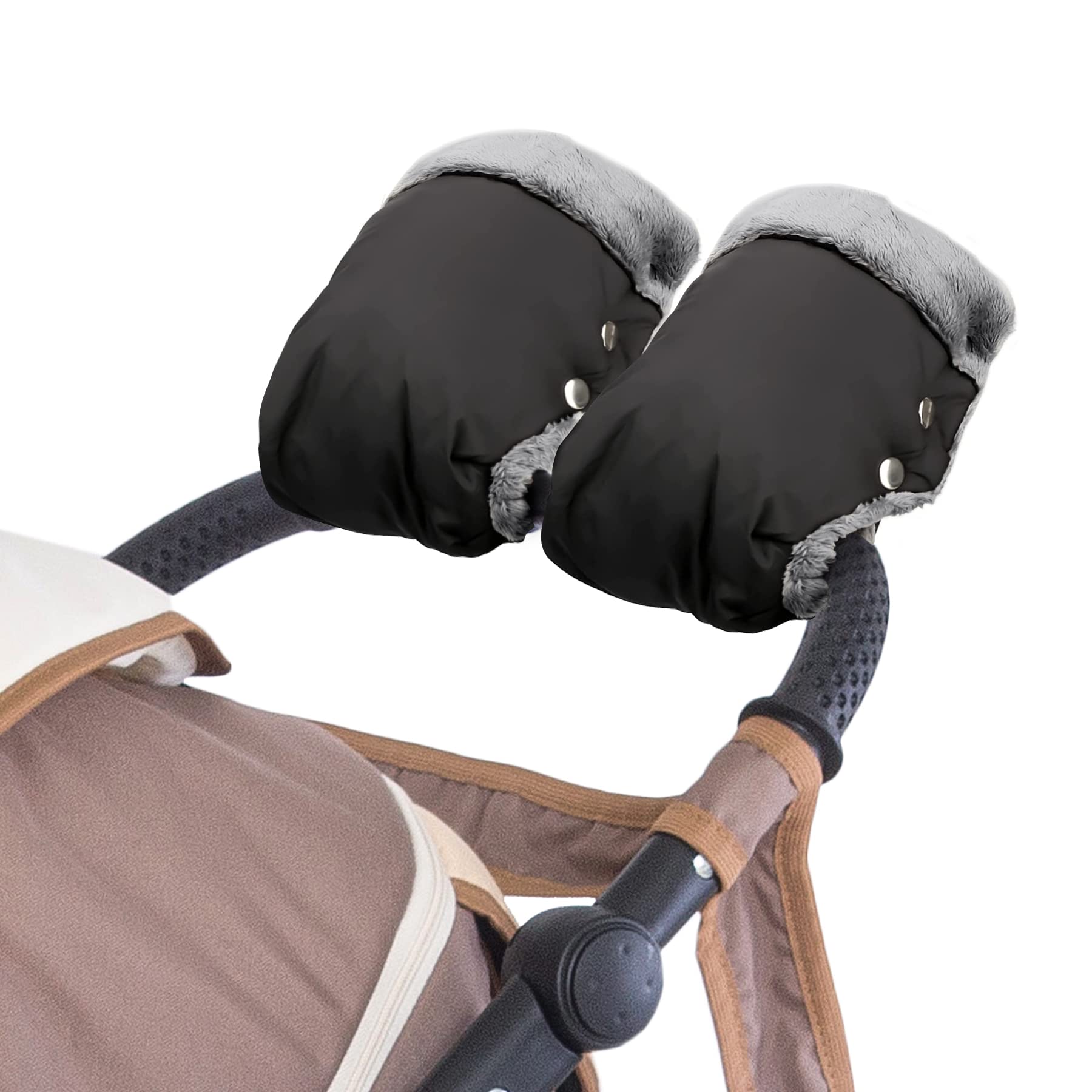 WENYA Pram Gloves, Stroller Fleece Pram Hand Warmer, Waterproof Windproof Anti-Freeze Extra Thick Handmuff for Pushchair, Stroller Accessories