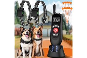 HOWFATEAM Wireless Dog Fence, 2 in 1 Electric Fence for Dogs with Smart Magnetic Charging Base, Outdoor Portable Dog Perimeter Collar Fence, Adjustable Waterproof 100% Safe Suitable for Large Medium Small Dogs