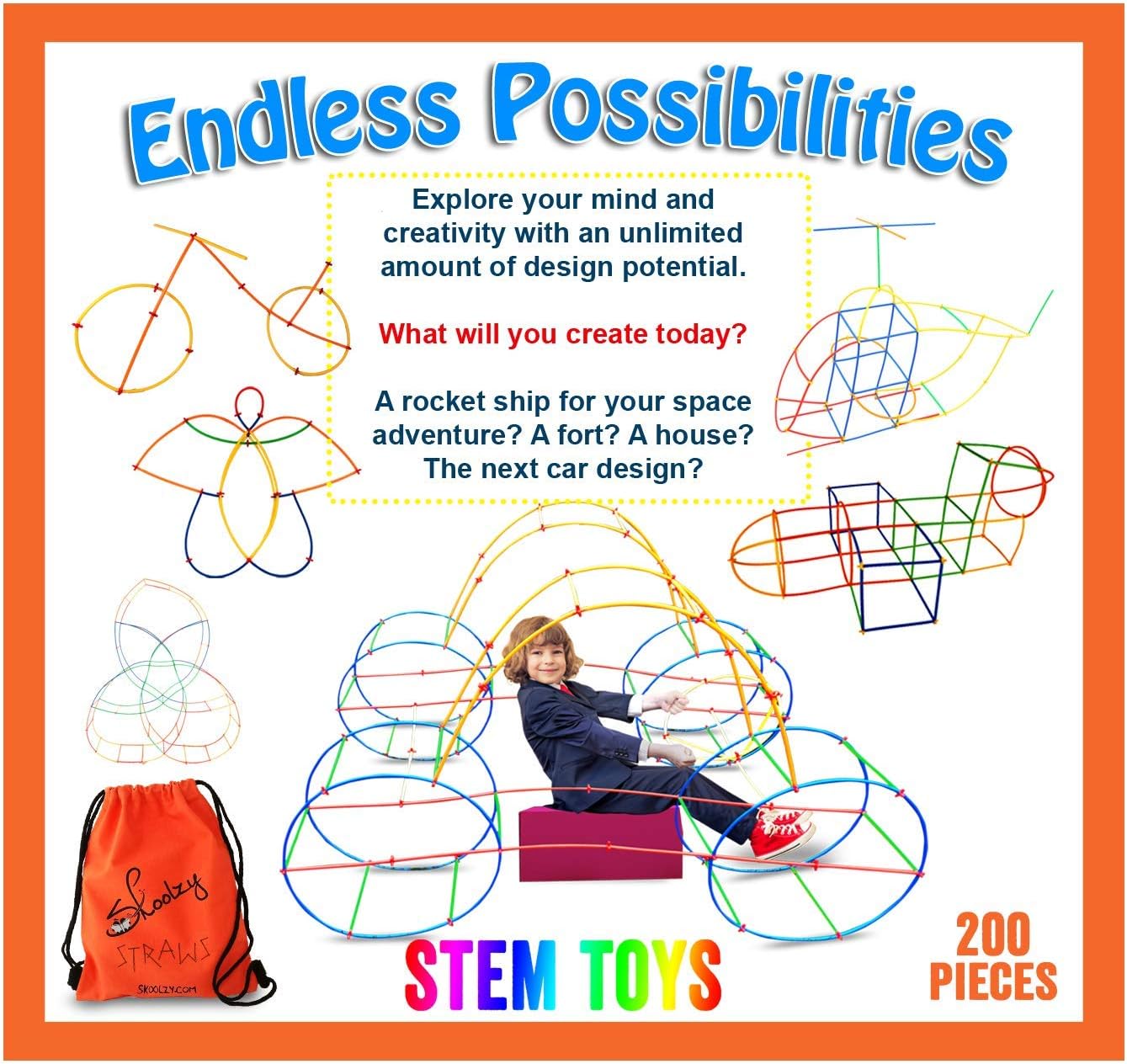 Skoolzy STEM Toys Connecting Straws 