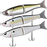 Bassdash SwimShad Glide Baits Jointed Swimbait Bass Pike Salmon Trout Muskie Fishing Lure,3-Pack
