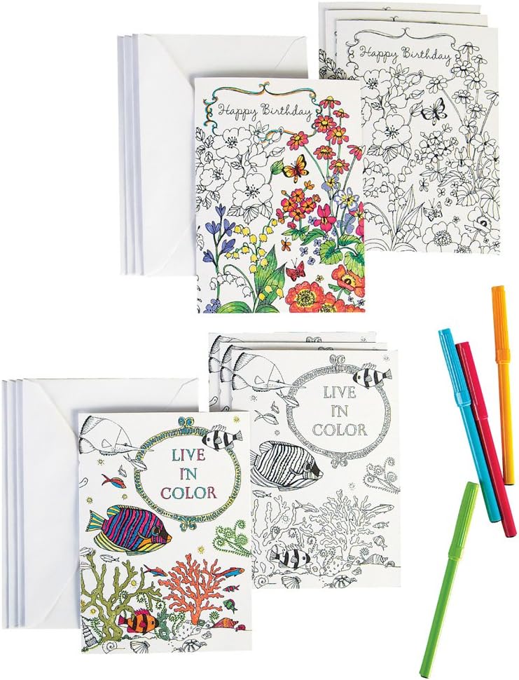 Greeting Cards To Color - 24 Pc