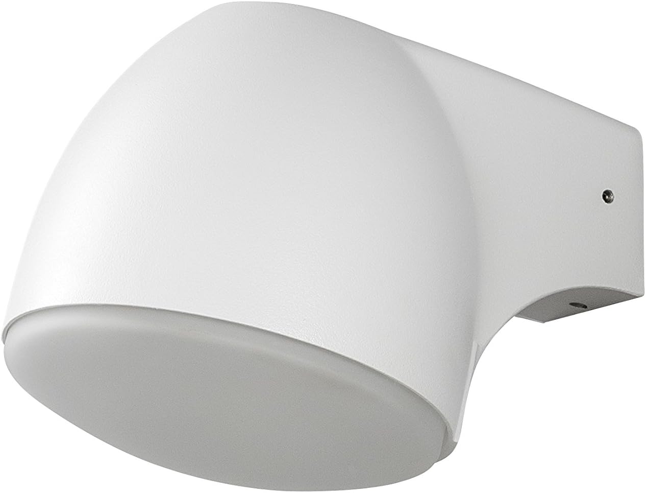 Konstsmide 7531-250 Ferrara Down Outdoor Light Up/High Power 4 W Wall Lamp/Frosted-Opal Glass Lens/Aluminium / IP44 / Outside Light White