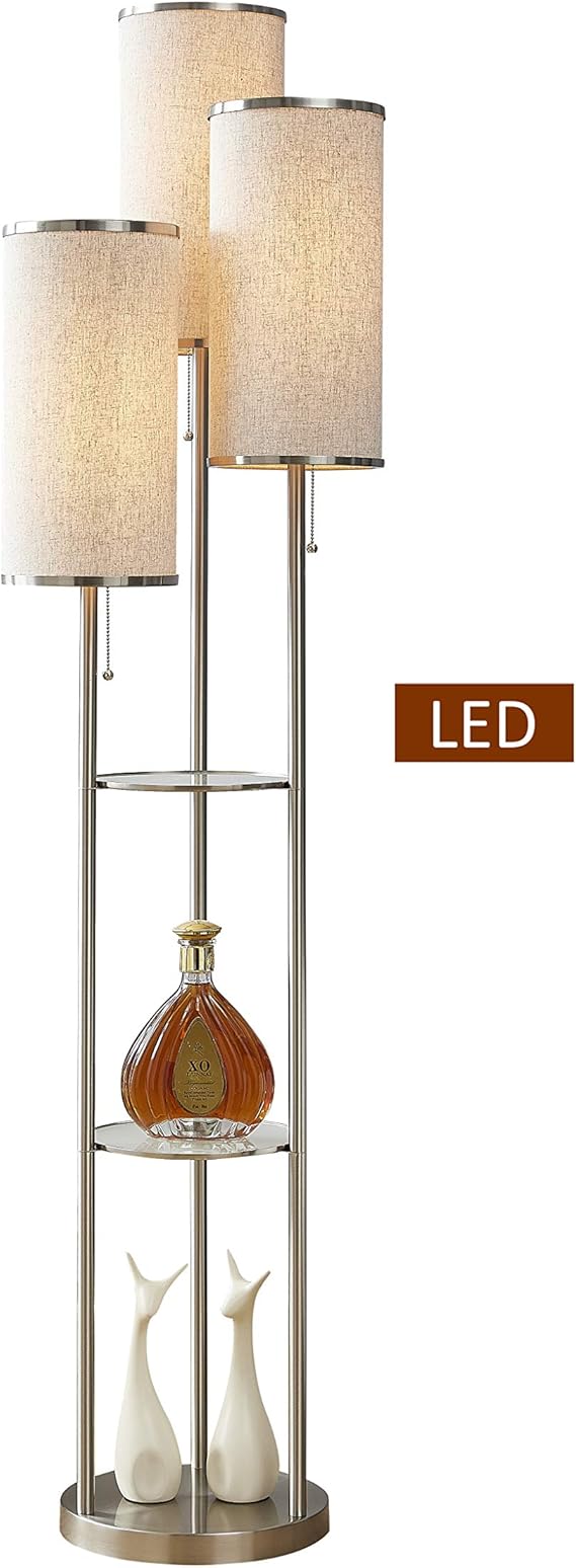 Artiva USA LED21048SNT Eleanor 66" H LED Tri-Light Shelf Floor Lamp