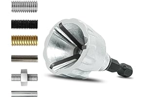 GMTOOLS Deburring External Chamfer Tool with YG8 Carbide Blade, Deburring Drill Bit Set, Remove Burr Tools with Quick Release Shank, Repair Tools for Damaged Bolts Fits for 1/8"- 3/4" (3mm-19mm)