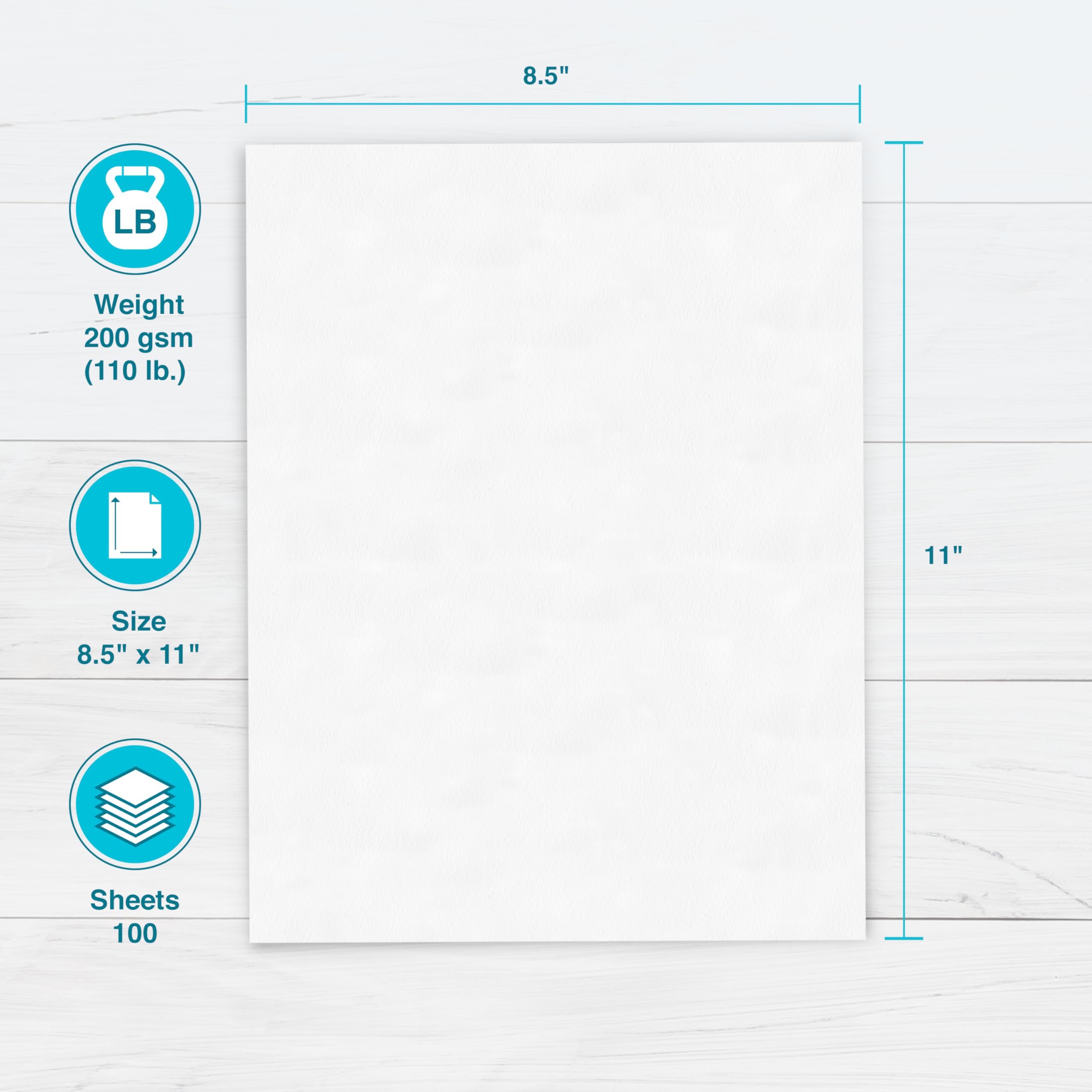PrintWorks White Matte Cardstock 8.5