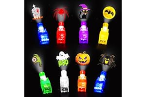 Halloween Party Favors for Kids, 40PCS LED Finger Lights Glow in The Dark Party Supplies, Halloween Goodie Bag Fillers Treats